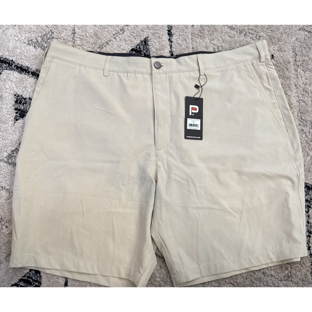 Pure Hockey Golf Offseason Tech Shorts Khaki- Men's Size 40 New With Tags!